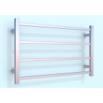 Heated Towel Rail Square 4 Bar 500Hx800Wx120D - Chrome
